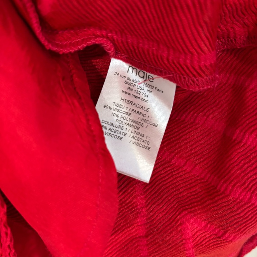 Maje Red Textured Dress - Picture 6 of 8